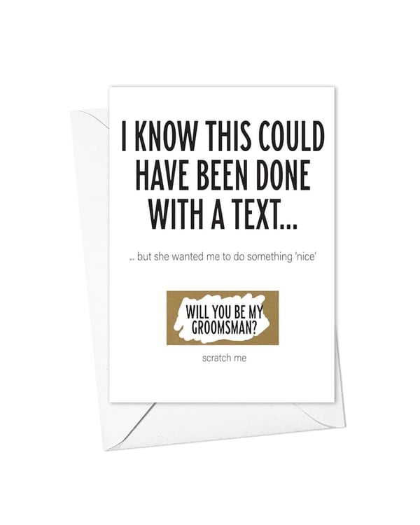 Groomsman Proposal Scratch-Off Card for Bridal Party