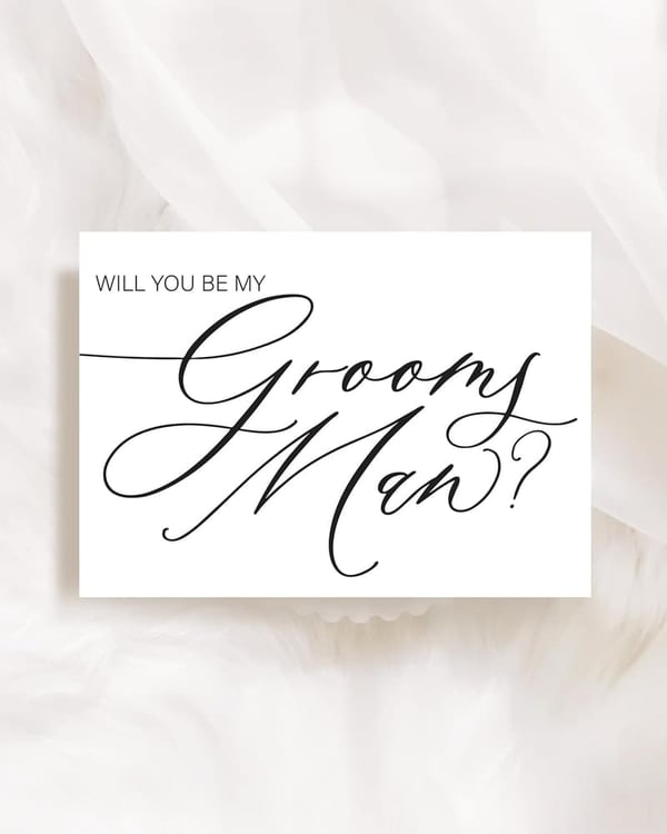Groomsman Proposal Card for Brother, Dad, Uncle, or Nephew