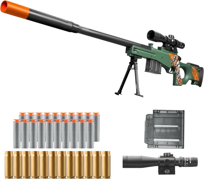Foam Dart Shotgun Blaster for Ages 8+, Green