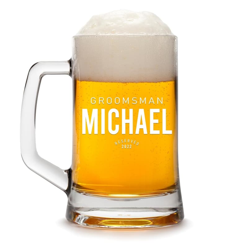 Personalized Beer Mugs for Groomsmen Proposal Gift