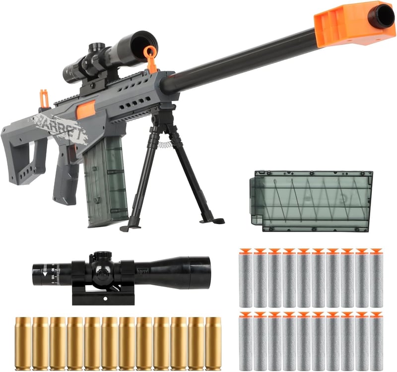 Foam Blaster Sniper Rifle - Realistic Shooting Game for Boys 8+
