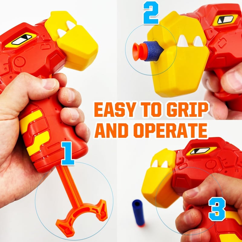 Dinosaur Toy Blaster Set for Kids – 4-Pack Birthday Party Favors
