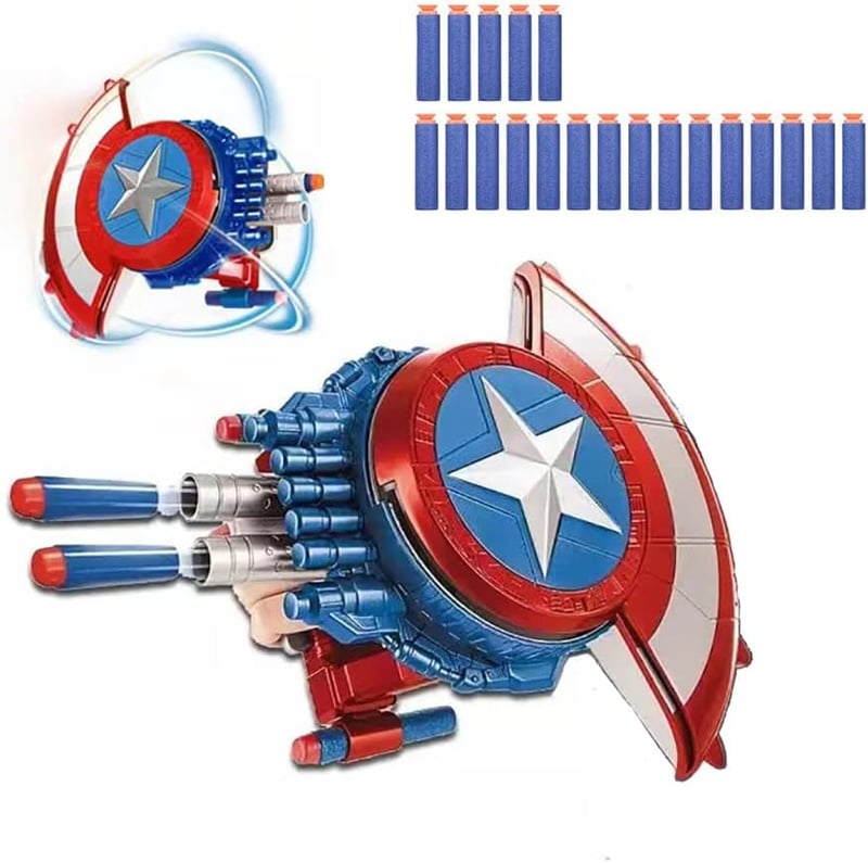 Easter Gift: Captain Dart Shooting Shield with 20 Darts for Kids