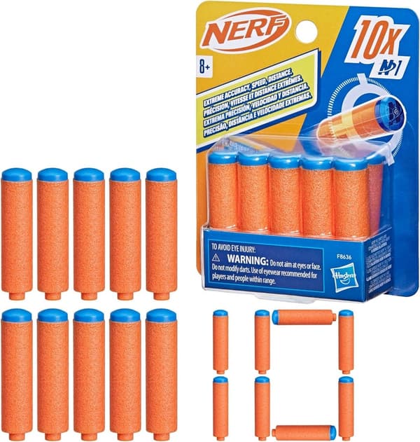 Nerf N1 Darts Refill – 10 Compatible Darts for Outdoor Play