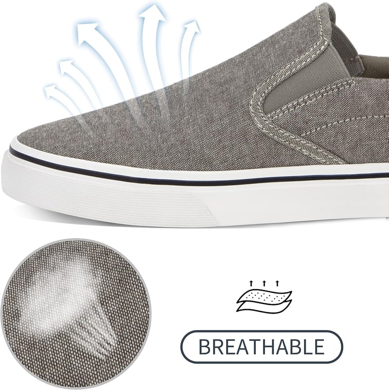 Men's Classic Black Canvas Sneakers with Soft Insole