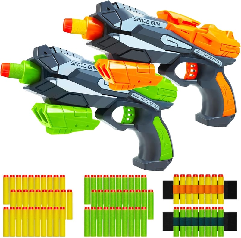 Nerf Blaster Guns Set with Foam Darts - Party Favors for Kids
