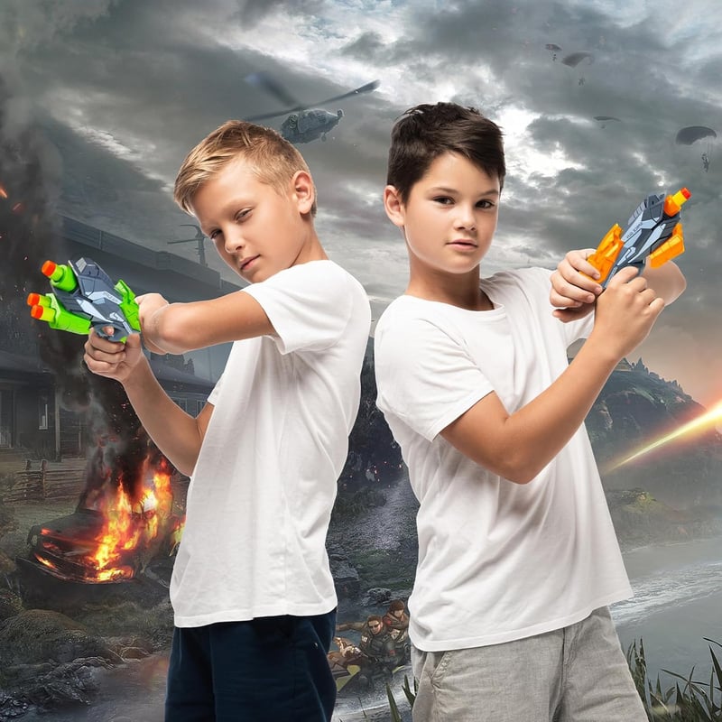 Nerf Blaster Guns Set with Foam Darts - Party Favors for Kids