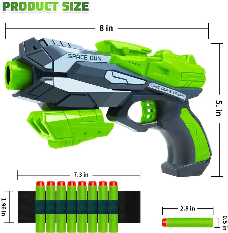 Nerf Blaster Guns Set with Foam Darts - Party Favors for Kids