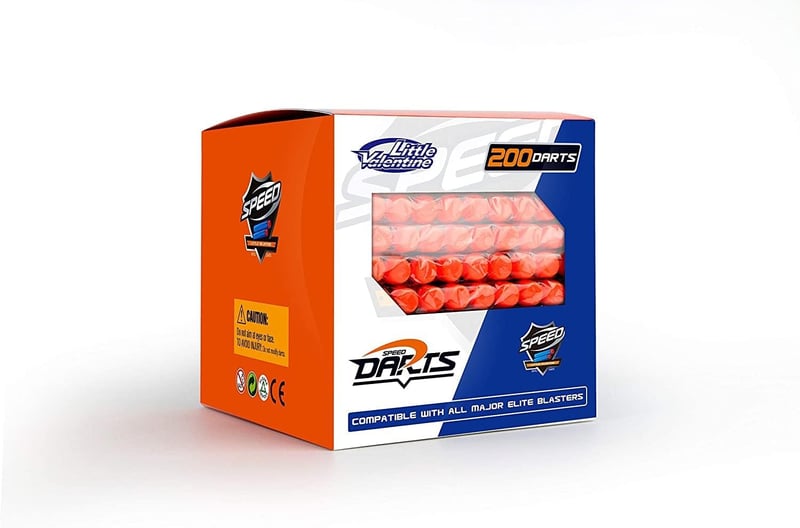 Nerf-Compatible Dart Bullets - 200 Count, Blue & Orange