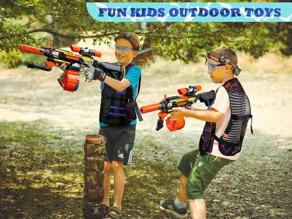 Automatic Machine Gun Toy Kit with Tactical Vest & 120 Darts