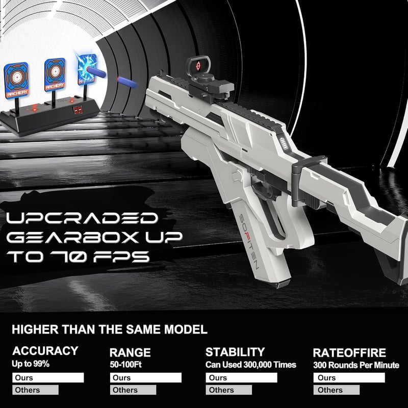 Tactical Foam Blaster Sniper Rifle with 150 Darts for Kids