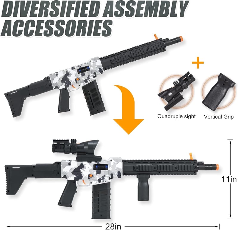 Nerf Foam Blaster Sniper Rifle with Scope & 100 Soft Bullets