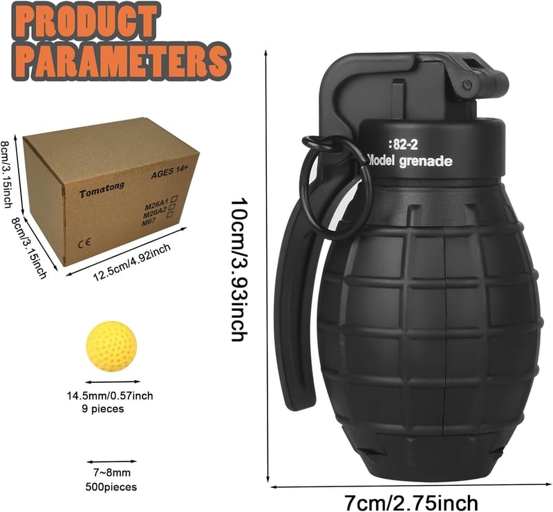 Tactical Foam Grenade Toy for Outdoor Battle Games
