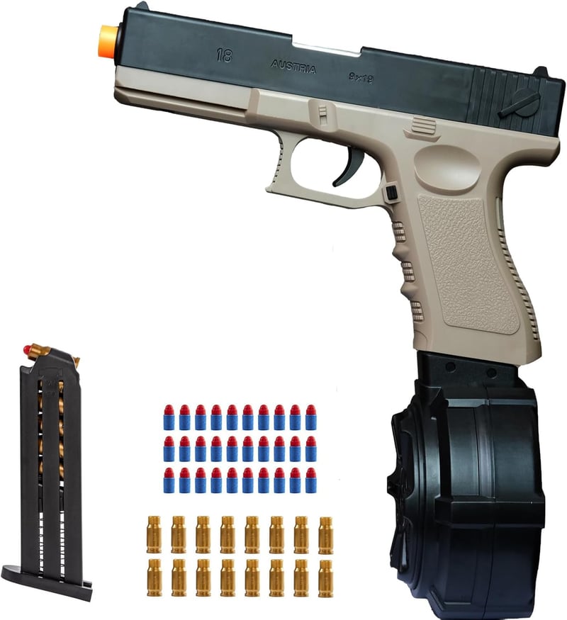 Safe EVA Soft Bullet Toy Gun for Kids Ages 8-14