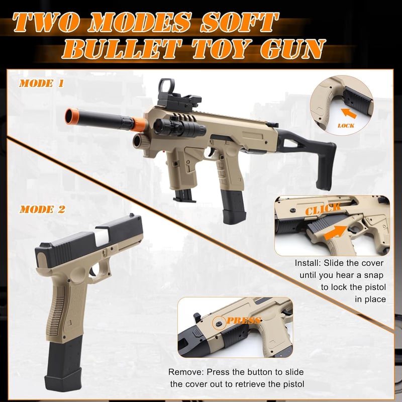 Realistic Toy Blaster with Shell Ejecting Design & Infrared Scope