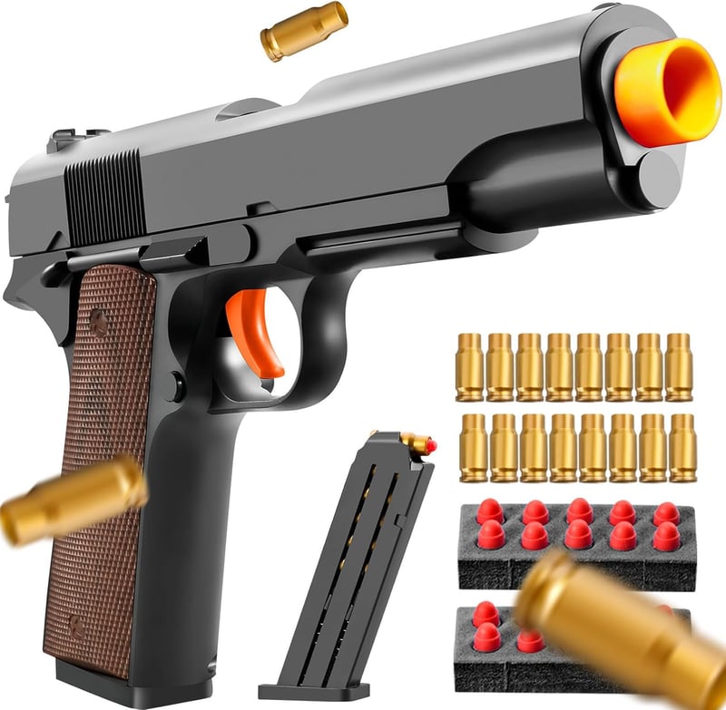 Realistic Soft Bullet Foam Blaster Toy Pistol for Teens
