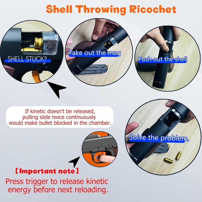 Realistic Soft Bullet Foam Blaster Toy Pistol for Teens