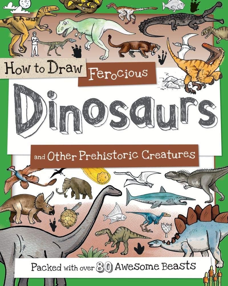 Kids' Drawing Book: 80+ Dinosaurs & Prehistoric Creatures