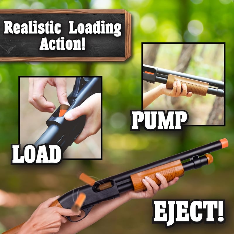 Cowboy Costume Pump Action Blaster Toy with Sounds & Ejecting Shells