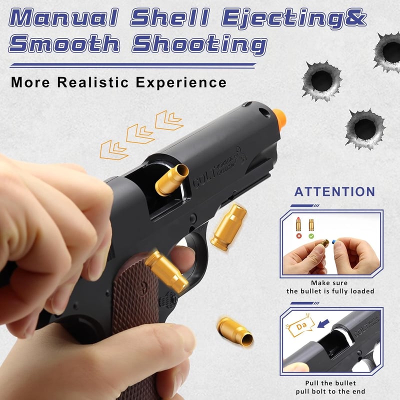 Foam Blaster Toy Gun Set with 50 Bullets for Kids 8+