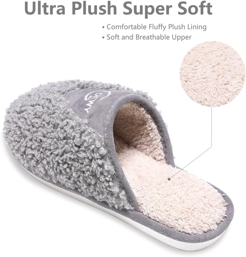 Cozy Memory Foam Slippers for Women - Non-Slip House Shoes