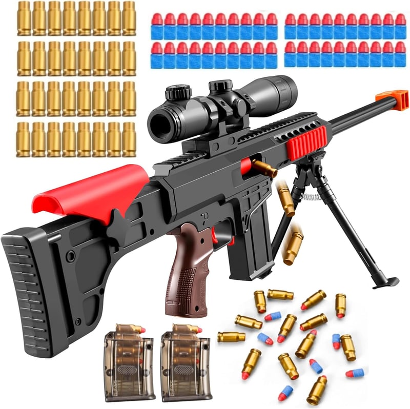 Realistic Soft Bullet Sniper Rifle with Scope for Ages 8+