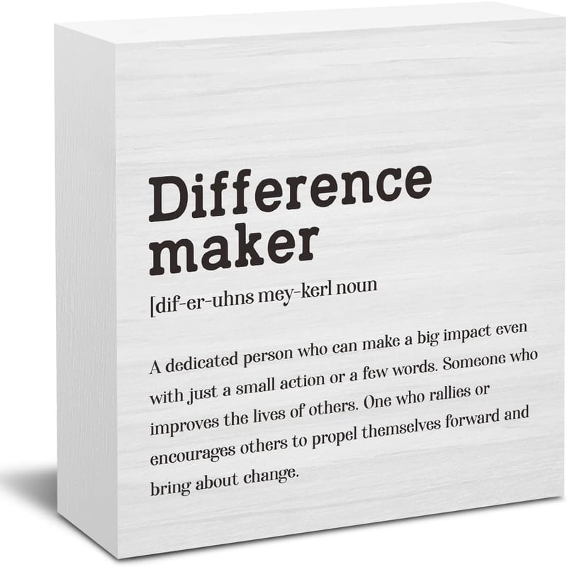 Motivational Wooden Box Sign for Home Office Decor