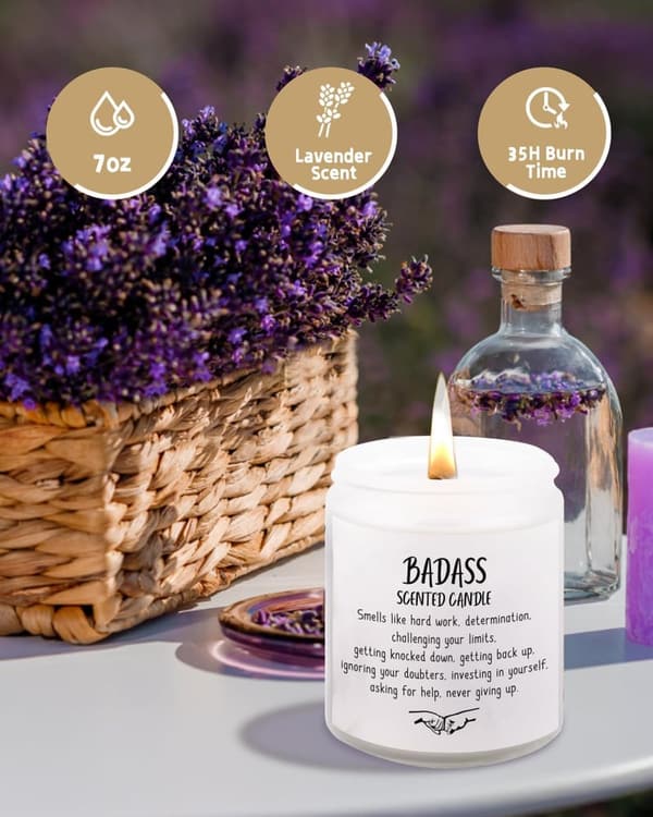 Graduation Gift: Handmade Lavender Soy Wax Candle (7oz)