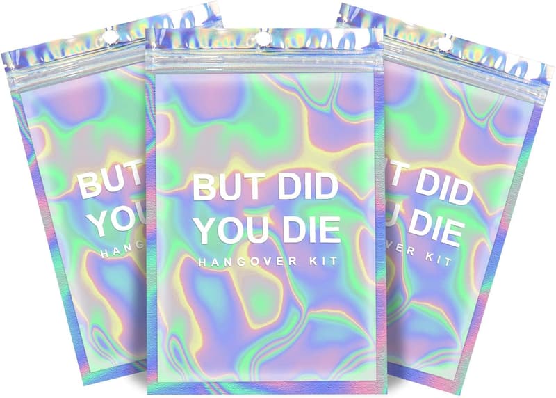 Bachelorette Party Favors - Holographic Hangover Kit Bags (20pcs)