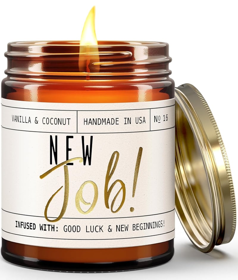 New Job Candle for Women - Vanilla & Coconut, 50Hr Burn