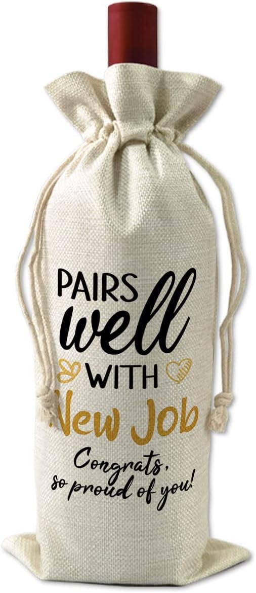 New Job Congratulations Gift - Champagne Wine Bag