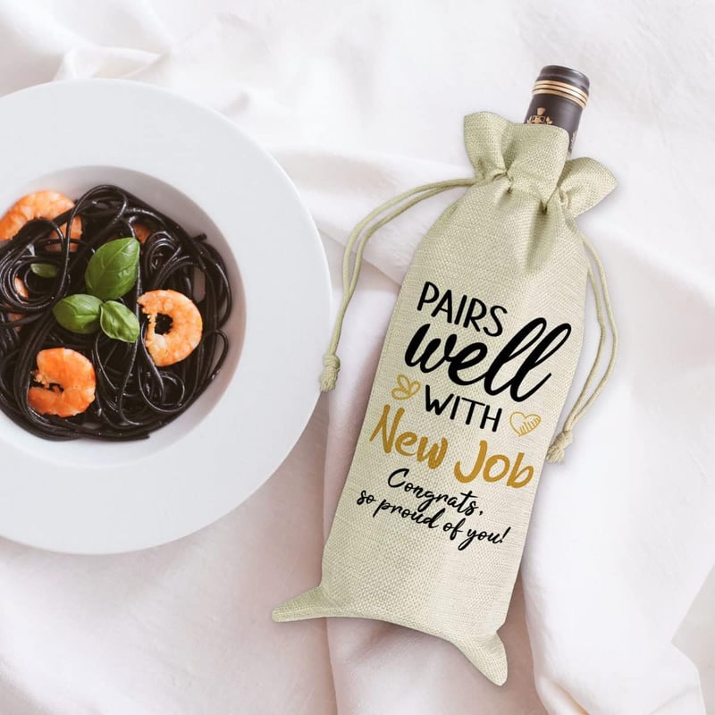 New Job Congratulations Gift - Champagne Wine Bag