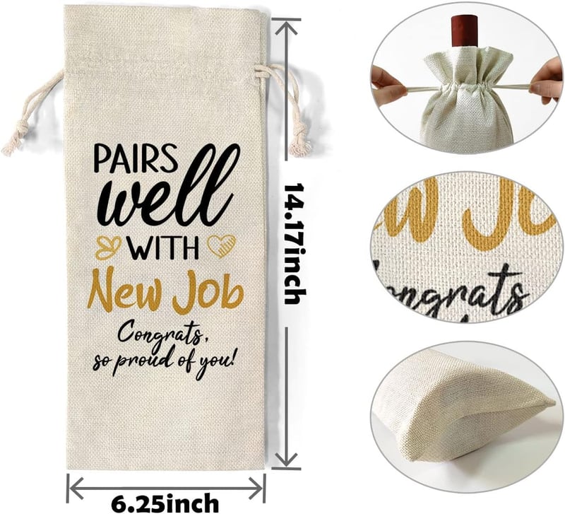New Job Congratulations Gift - Champagne Wine Bag