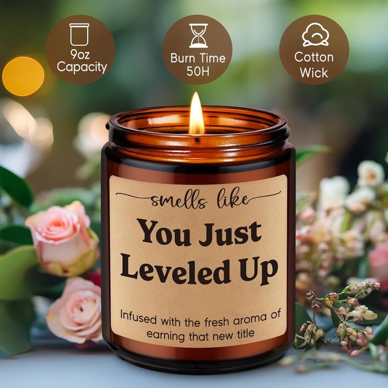 Congratulations Candle Gift for New Job Promotion