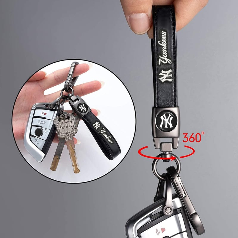 Baseball Leather Keychain for Men and Women