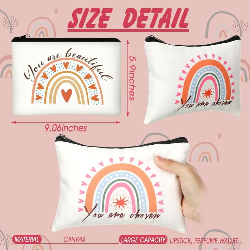 Father's Day Inspirational Canvas Makeup Bags - 16 Pcs