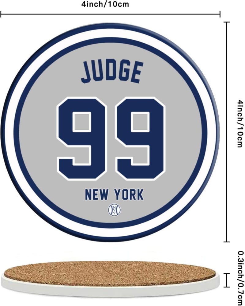 New York Yankees Ceramic Coaster Set - 6 for Men’s Home Decor