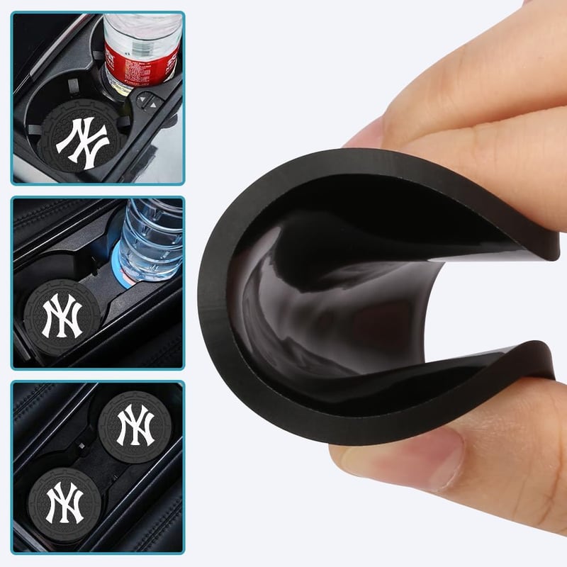 New York Yankees Silicone Car Cup Holder Coasters - 2PCS