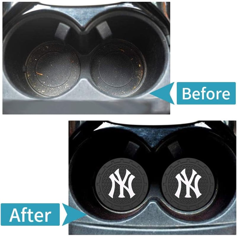 New York Yankees Silicone Car Cup Holder Coasters - 2PCS