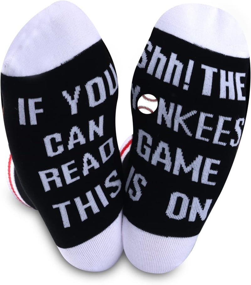 Baseball Game Day Socks - Gift for Coaches & Players (2 Pairs)