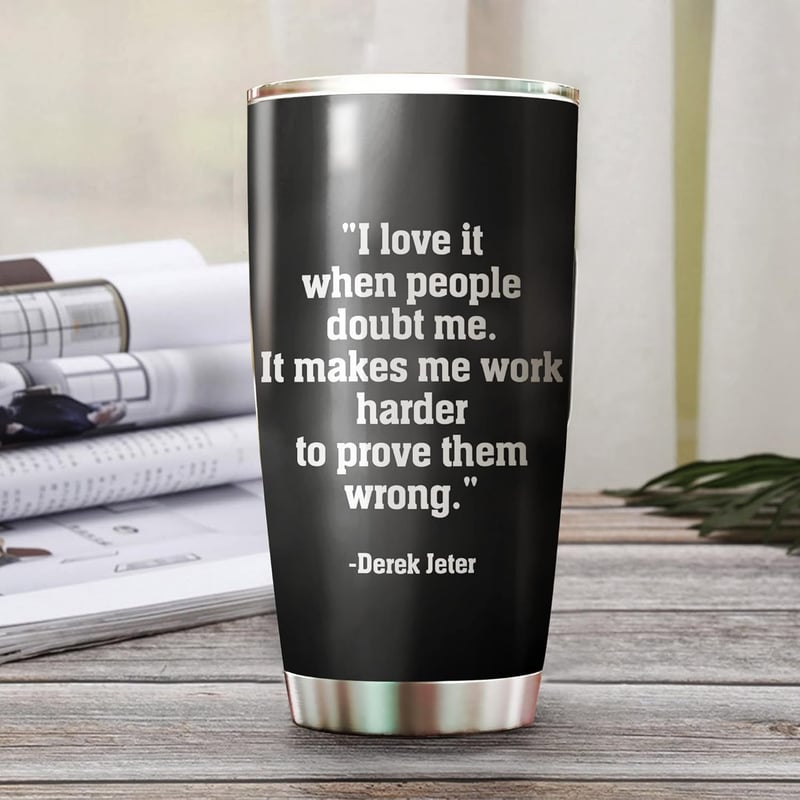 Insulated 20 oz Coffee Mug with Motivational Quote for Fans