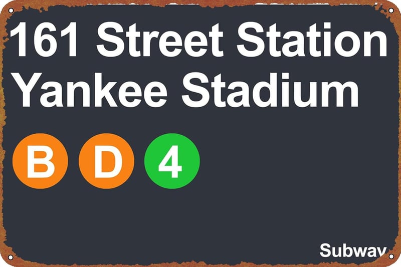 Yankee Stadium Vintage Tin Sign for Home & Bar Decor, 12x8 inch