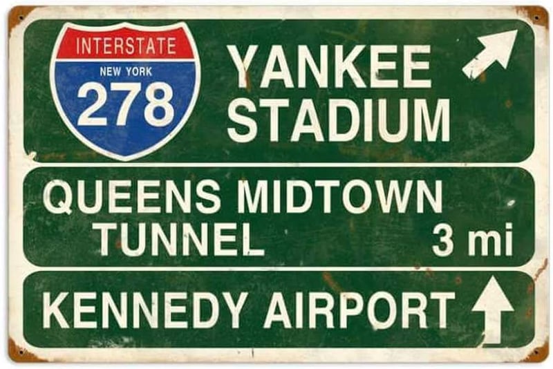Vintage Retro Stadium Metal Tin Sign - 12 x 8 Inches