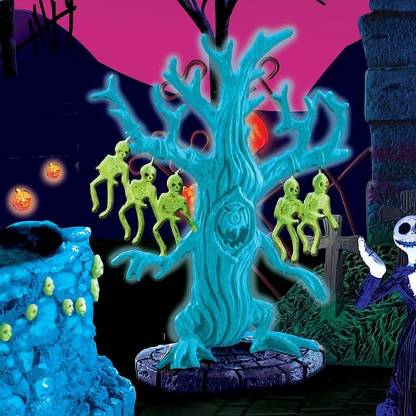 Nightmare Before Christmas Black Light Village Set