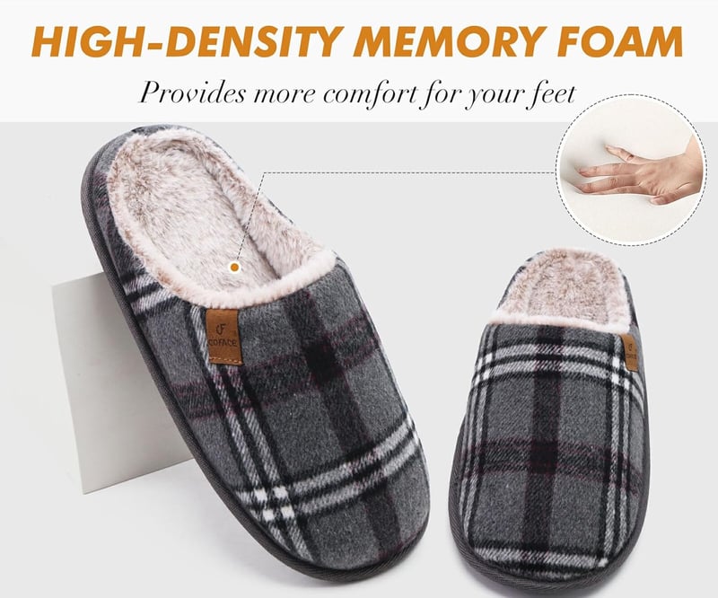 Cozy Memory Foam Scuff Slippers for Men and Women