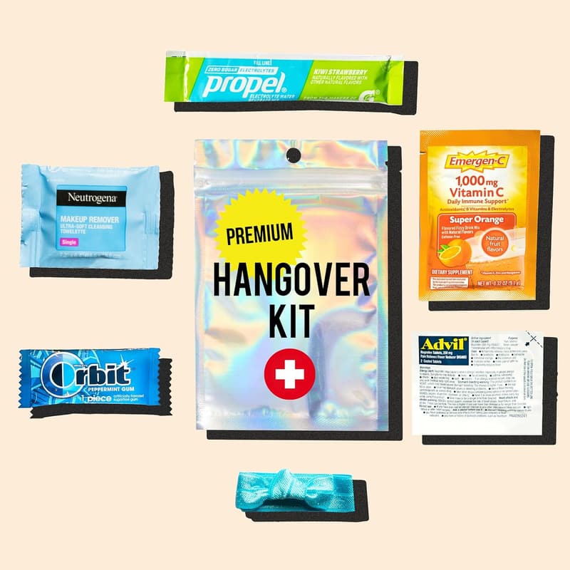 Bachelorette Party Hangover Recovery Kit - 12 Premium Packs