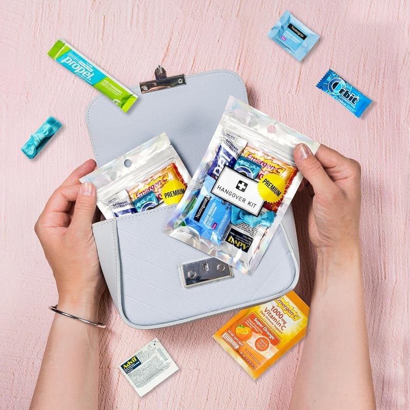 Bachelorette Party Hangover Recovery Kit - 12 Premium Packs