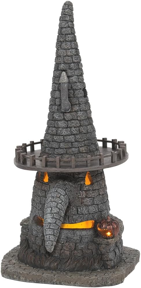 Disney The Nightmare Before Christmas Witch Tower Lit Building, 10.3 Inch