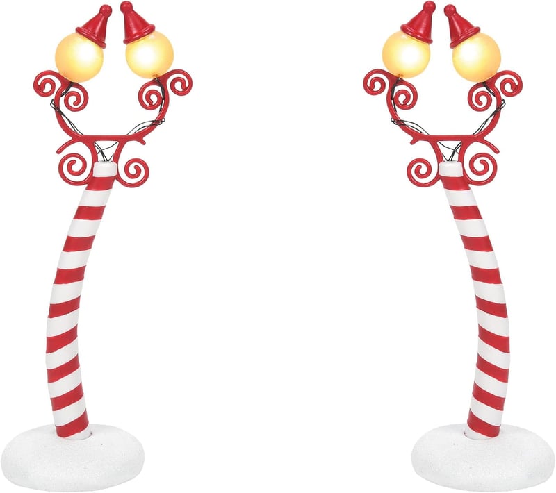 Disney Nightmare Before Christmas Town Street Lights Figurine Set