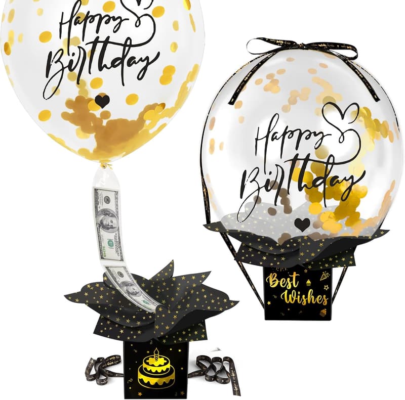 Birthday Money Balloon Box - Fun Cash Gift Surprise for All